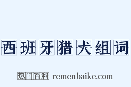 西班牙猎犬组词是什么意思的图片